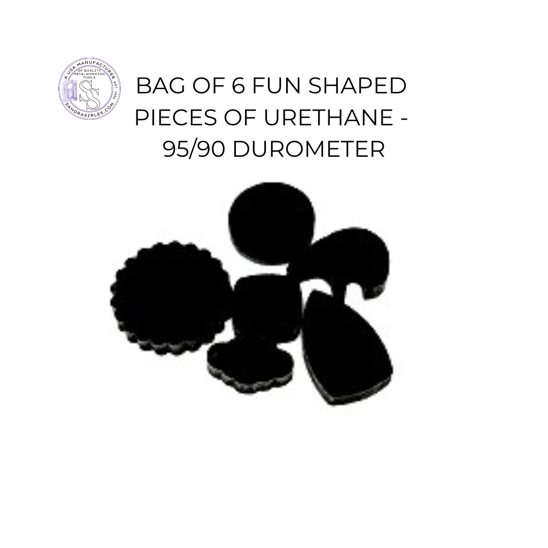 BAG OF 6 FUN SHAPED PIECES OF URETHANE - 95/90 DUROMETER